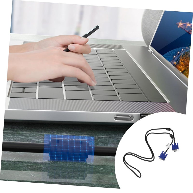 Healifty 2pcs Durable VGA Cable Extension Cord for Laptop Monitor Projector with Heat Resistant PE Cover - Image 3